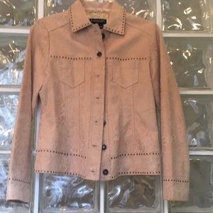 Suede Jacket - Gorgeous Paisley Detailing!